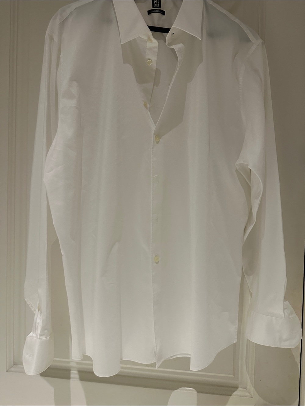 14th & Union Men's White Long-Sleeve Dress Shirt
